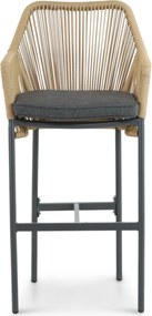 Barstoel Aluminium/rope Taupe-naturel-bruin De Laan Marbella