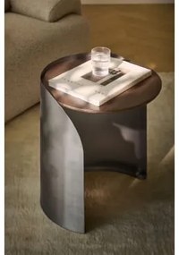 Xireisa Ronde Bijzettafel In Mangohout En Roestvrij Staal Ø45 Cm - ↑55 Cm - Sklum