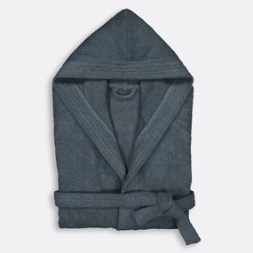 Badjas met kap in bouclette badstof 450 g/m2, Haxel