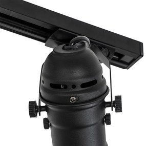 Modern railsysteem met 3 spots zwart 1-fase  - Iconic Movie