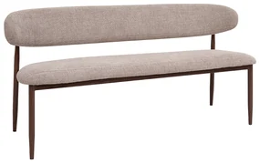 Eetkamerbank Walnoot Beige 160 Cm