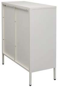 Kare Design Naxos Kastje Met Ribbelglas Off White - 80x35x90cm.