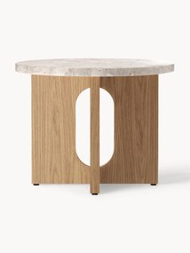 Ronde bijzettafel Ibiza met zandstenen tafelblad