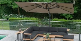 4 Seasons Outdoor Siesta PREMIUM 300 x 300 cm parasol charcoal, antraciet frame Parasol   antraciet weerbestendig