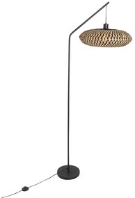 Oosterse vloerlamp zwart bamboe - Ostrava