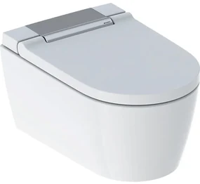 Geberit Aquaclean Sela Douche Wc - 37.5x56.5cm - softclose - keratect - chroom afdekplaat - alpine wit 146.220.21.1