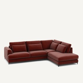 Omvormbare hoekbank rechts, fluweel, Marsile
