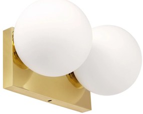 Wandlamp Wandlamp Glazen Bol Goud APP1010-2W