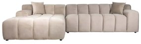 Richmond Interiors Cube Sofa Hoekbank Khaki Velvet Lounge Links + 3 Zits