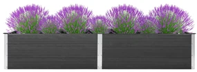 vidaXL Plantenbak verhoogd 300x100x54 cm HKC grijs