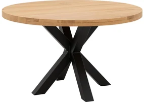 Goossens Eettafel Blade, Strak blad rond 140 x 140 cm 6 cm dik