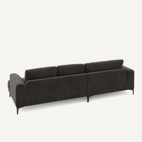 XL hoekbank links in chenille fluweel, MARSILE