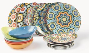 Serviesset Marrakech van porselein, 6 personen (18-delig)