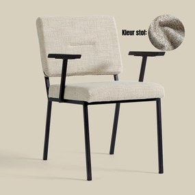 PEPP Interiors Soho Beige Eetkamerstoel Met Armleuningen