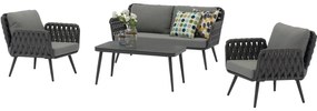 Rhodos stoel bank loungeset 4 delig rope