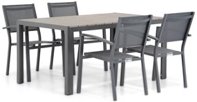Tuinset 4 personen 155 cm Aluminium Grijs Lifestyle Garden Furniture Amarilla/Young