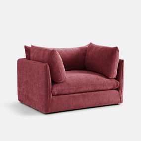 XL fauteuil Malo in getextureerd fluweel