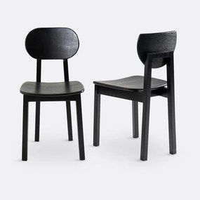 Set van 2 stoelen in essenhout , Tribal