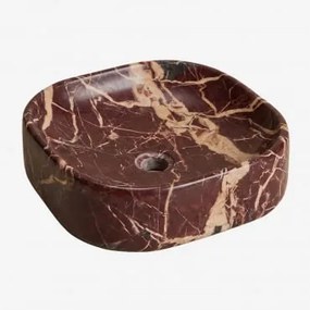 Natuurstenen Wastafel Francesca 40 X 40 Cm & Rood Marmer Cherry Gold - Sklum