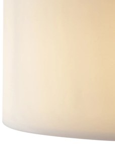 Moderne buiten vloerlamp zwart met witte kap IP44 - Mississippi Modern E27 IP44 Buitenverlichting rond