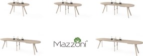 Mazzoni EXPANSO Kasjmier / kasjmier poten - OVALE UITSCHUIFTAFEL 160-360 cm VOOR 16-18 PERSONEN