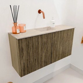 Mondiaz Joya DLux 80cm toiletmeubel dusk met wastafel faye midden zonder kraangat frappe