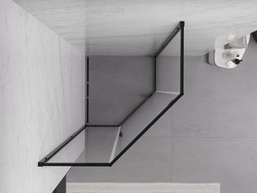 Mexen Exo-R vijfhoekige douchecabine 90 x 90 cm, transparant, zwart - 812-090-090-70-00