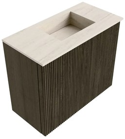Mondiaz Joya DLux 50cm toiletmeubel shadow met wastafel faye rechts 1 kraangat meli