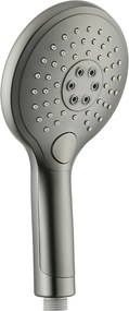 Saniclear Iron inbouwregendouche met 20cm hoofddouche, plafondarm, 2 standen handdouche en glijstang verouderd ijzer - gunmetal