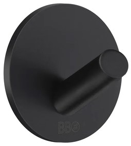 Smedbo Beslagsboden Handdoekhouder - 3x3x2.2cm - zelfklevend - RVS Mat Zwart BB1080/4