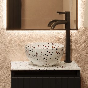 Saniclear Micro fonteinblad 39x22cm terrazzo