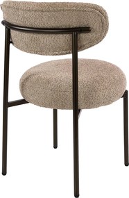 Beige Eetkamerstoel Met Ronde Zitting