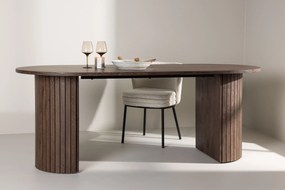 Jörn Ovale Eettafel - Oakly - 200x90 cm - Eikenhout Bruin Fineer - Jorn