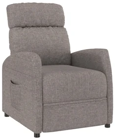 vidaXL Leunstoel stof taupe