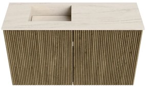 Mondiaz Joya DLux 70cm toiletmeubel dusk met wastafel faye links zonder kraangat meli