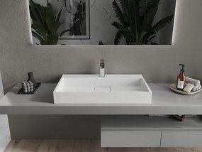 Mexen Ava opbouw wastafel van composiet 1/O 80 x 46 cm, wit - 23018001