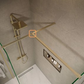 Saniclear Redro glas plafond bevestiging geborsteld messing - mat goud