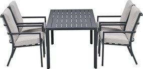 Garden Impressions Senja tuinset 5-delig sandstone - Kasper tuintafel 160x90 cm