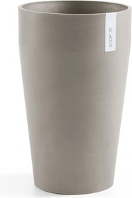 Ecopots bloempot Sankara Mid High 55 - Rond - Taupe - Diameter 34,2 x H54,5 cm