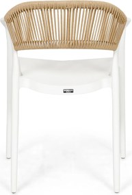 Tuinset 6 personen 150 cm Kunststof Wit Domani Furniture Toscano/Arancia