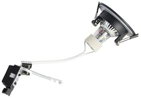 Set van 6 Moderne inbouwspot zwart rond IP44 - Xena