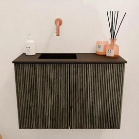Mondiaz Joya 60cm toiletmeubel shadow met wastafel faye links zonder kraangat urban