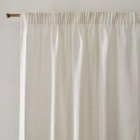 Schermgordijn van gewassen linnen, met gerimpelde bies en golf, ONEGA