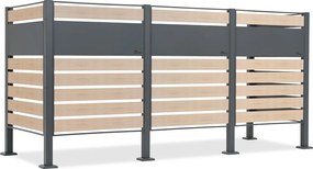 Overdekking voor 3 afvalbakken 120l of 240l Breda CoverTech