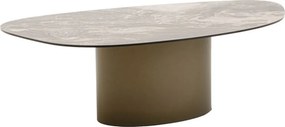 Salontafel Marmerlook Ovaal Bruin - 120 X 60cm.