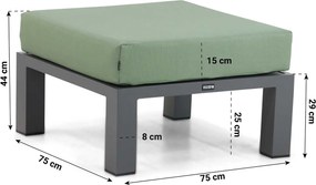 Hoek loungeset 6 personen Aluminium Grijs  Lifestyle Garden Furniture Luca