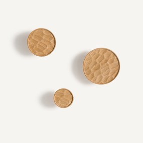 Set van 3 eiken kapstokken, Hango