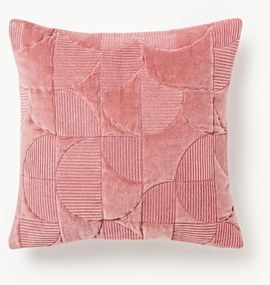 Geborduurde kussenhoes Verina met geometrisch patroon