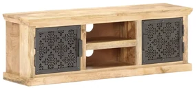 vidaXL Tv-meubel met stalen deuren 120x30x40 cm massief mangohout