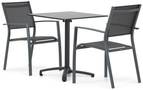 Tuinset 2 personen 70 cm Aluminium Grijs Lifestyle Garden Furniture Sella/Marano